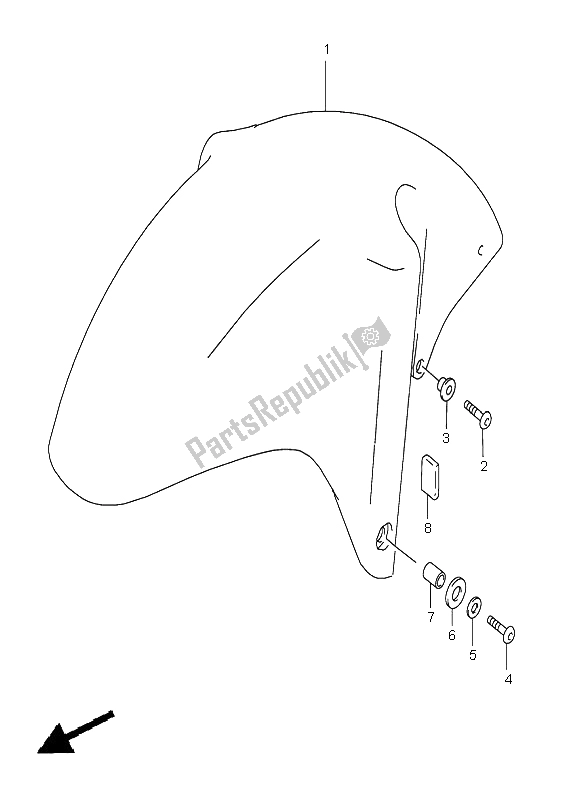 Toutes les pièces pour le Garde-boue Avant du Suzuki GSX R 600 1998