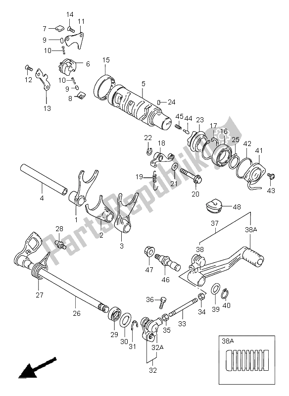 Tutte le parti per il Cambio Di Marcia del Suzuki GSX 600F 1997