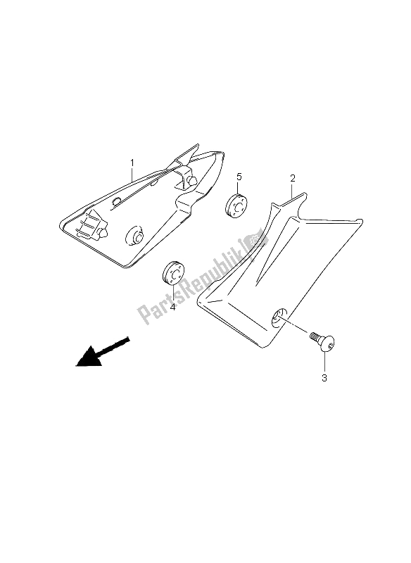 All parts for the Frame Cover of the Suzuki SV 650 Nsnasa 2008