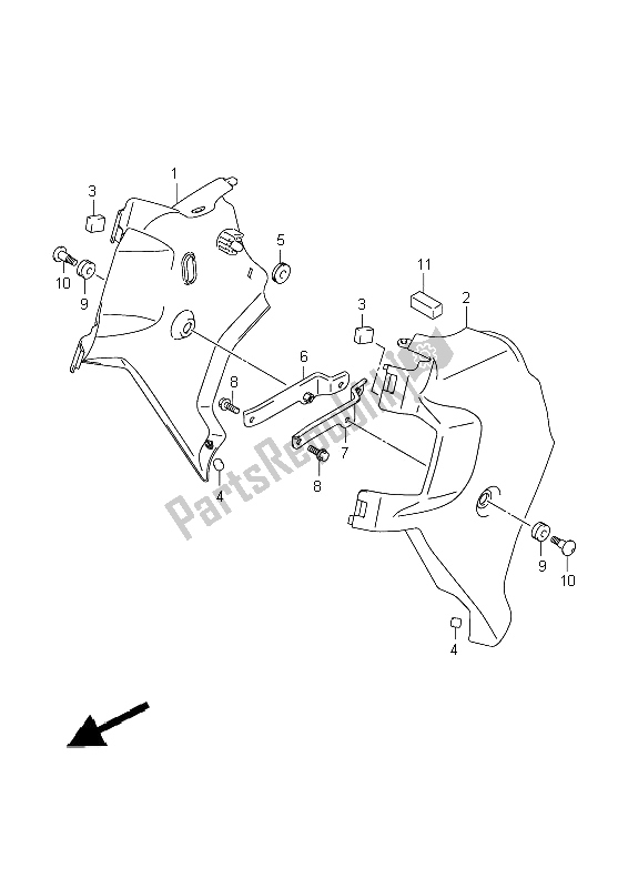 Toutes les pièces pour le Couvercle De Tête De Cadre du Suzuki VZ 1500 Intruder 2009