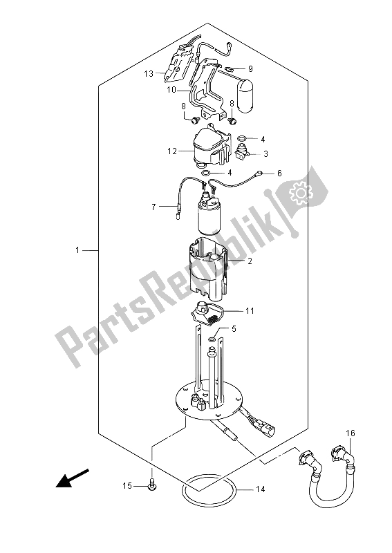 Tutte le parti per il Pompa Di Benzina del Suzuki GSX R 600 2015