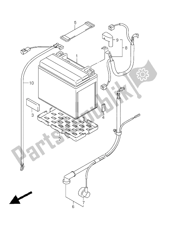 Alle onderdelen voor de Batterij (dl650ue E19) van de Suzuki DL 650A V Strom 2011