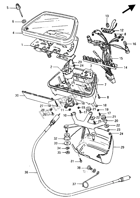 All parts for the Speedometer & Tachometer of the Suzuki GSX 750 Esefe 1985