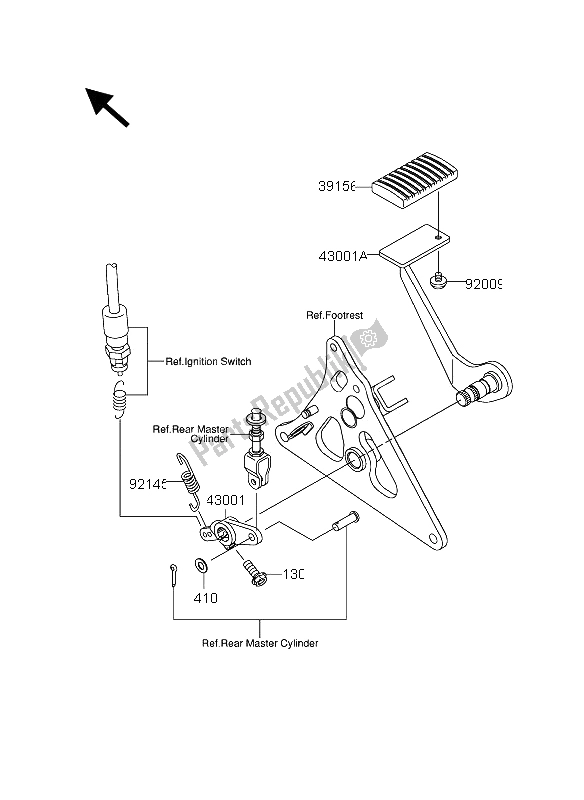 Todas las partes para Pedal De Freno de Suzuki VZ 1600 Marauder 2005