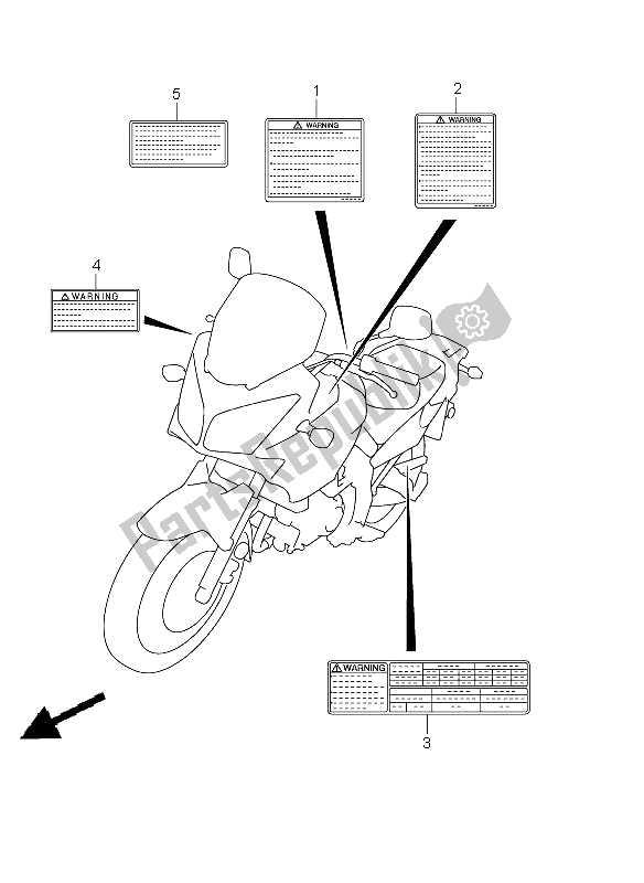Todas las partes para Etiqueta (dl650ue E19) de Suzuki DL 650A V Strom 2011