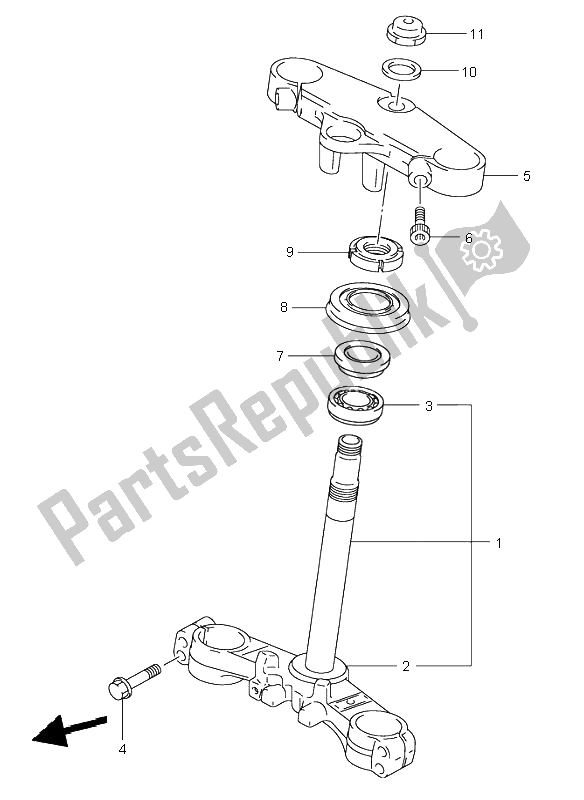 All parts for the Steering Stem (sv650s) of the Suzuki SV 650 NS 2002