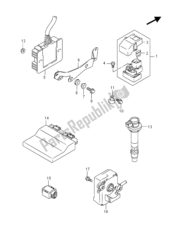 All parts for the Electrical (gsx-r600) of the Suzuki GSX R 600 2015