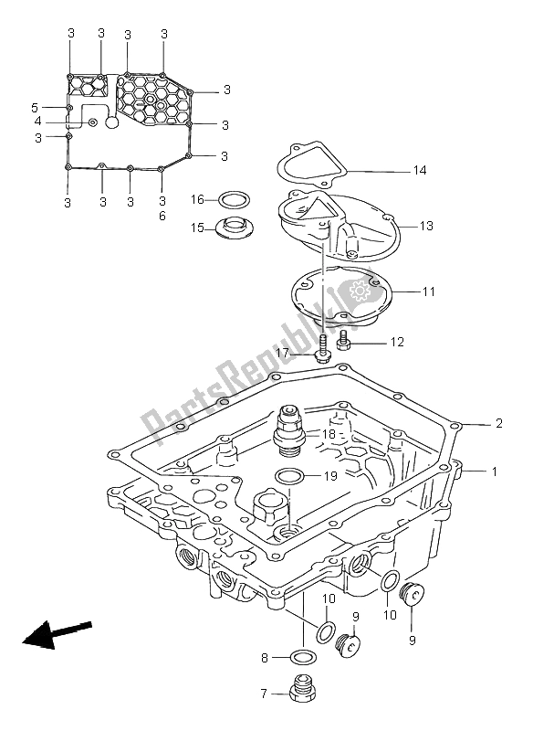 Toutes les pièces pour le Carter D'huile du Suzuki GSF 600S Bandit 1997