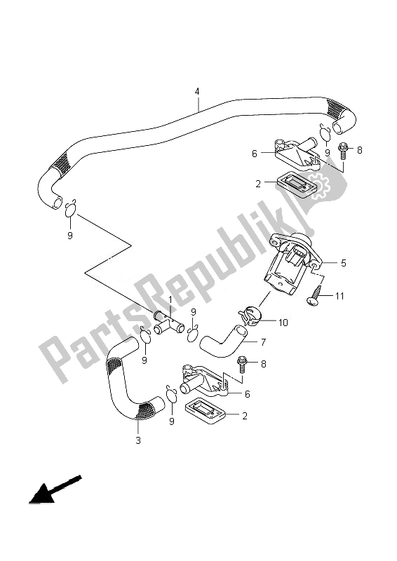All parts for the Second Air of the Suzuki VZ 1500 Intruder 2010