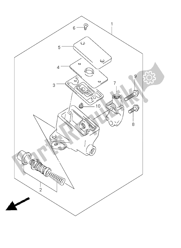 All parts for the Front Master Cylinder (gsf1200) of the Suzuki GSF 1200 NS Bandit 2003