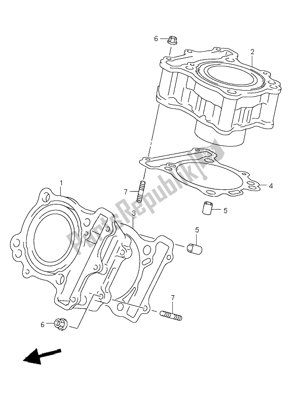 Alle onderdelen voor de Cilinder van de Suzuki SV 650 NS 2000