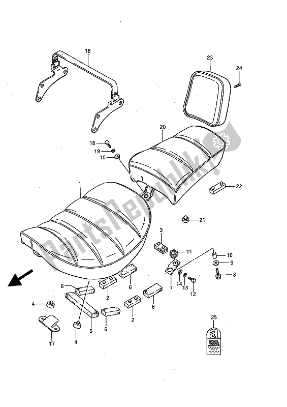 Wszystkie części do Siedzenie Suzuki LS 650 FP Savage 1986