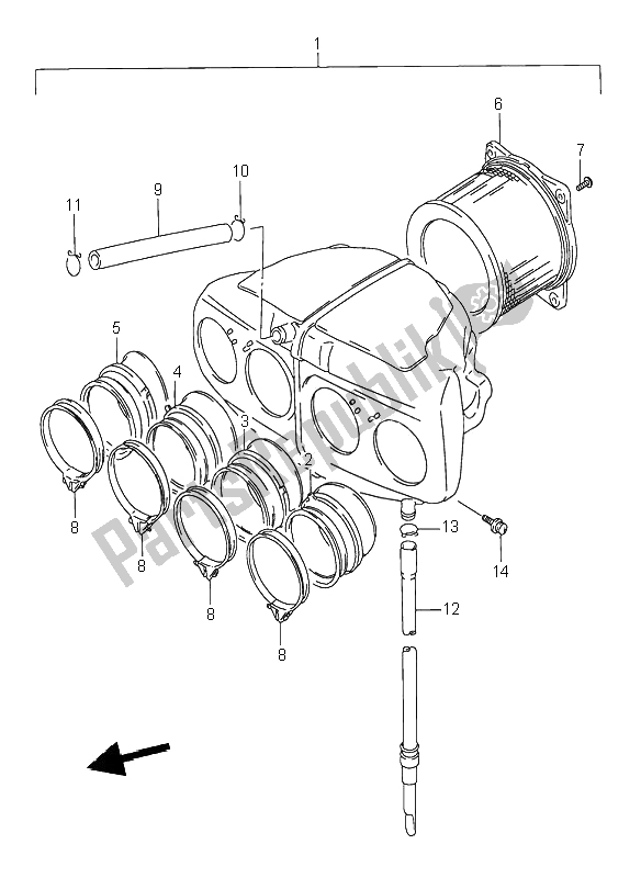 Todas las partes para Filtro De Aire de Suzuki GSX 750F 1995