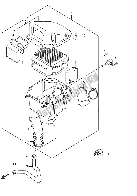 Tutte le parti per il Filtro Dell'aria del Suzuki DL 650 AXT V Strom 2016