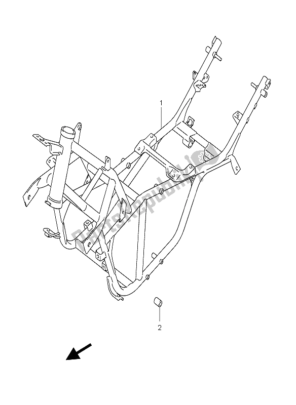 All parts for the Frame of the Suzuki AN 650A Burgman Executive 2005