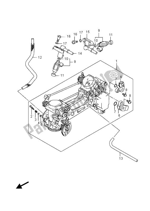 Todas las partes para Cuerpo Del Acelerador de Suzuki DL 650 XA V Strom 2015