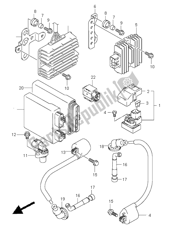 All parts for the Electrical of the Suzuki DL 1000 V Strom 2002