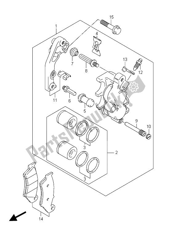 Toutes les pièces pour le étrier Avant du Suzuki RM Z 250 2011