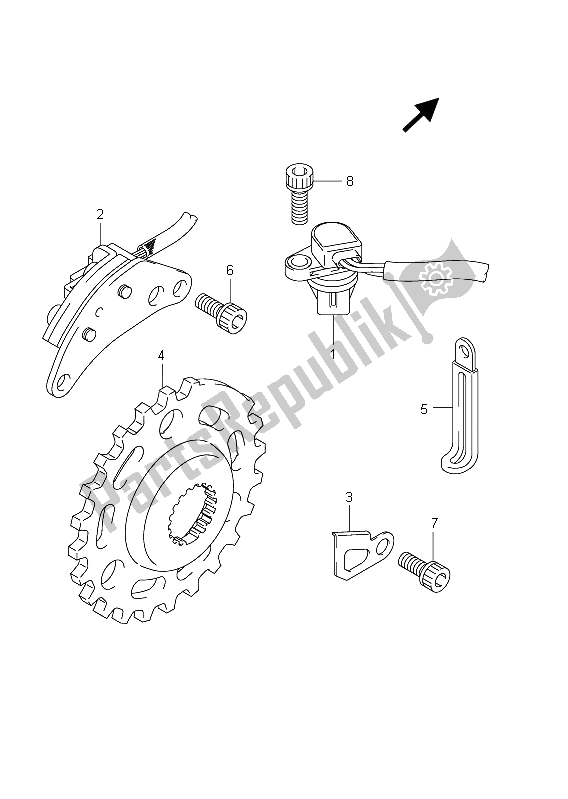 All parts for the Signal Generator of the Suzuki GSX R 1000 2011