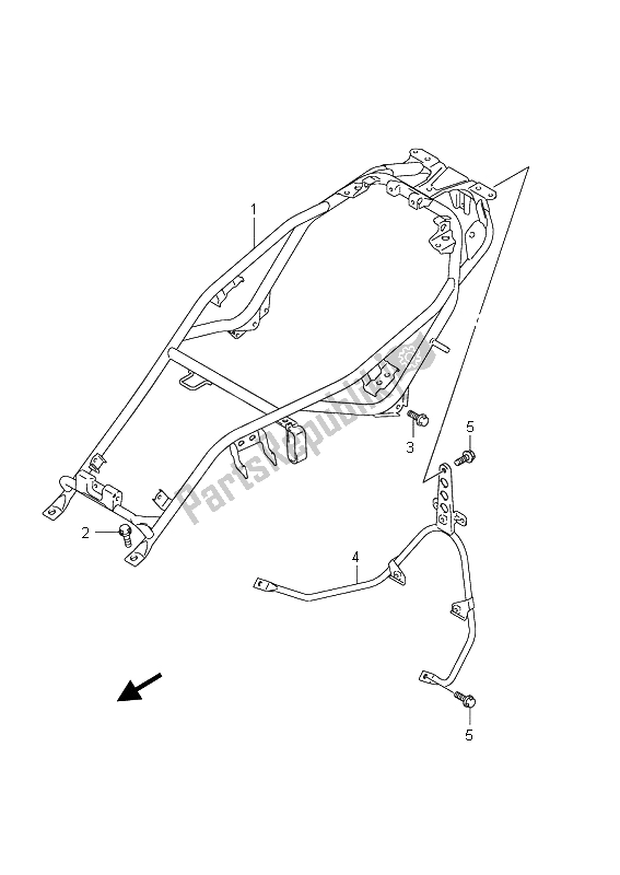 All parts for the Seat Rail of the Suzuki AN 650A Burgman Executive 2011