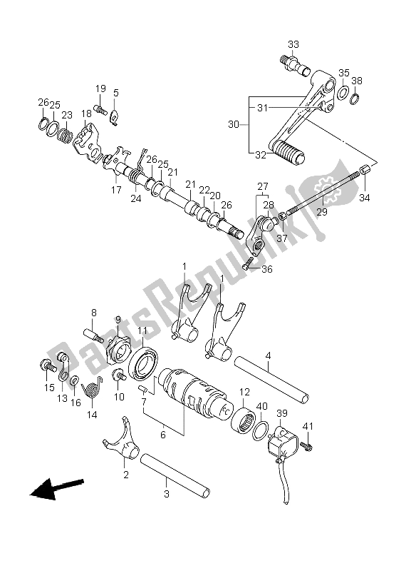 All parts for the Gear Shifting of the Suzuki GSR 600A 2008