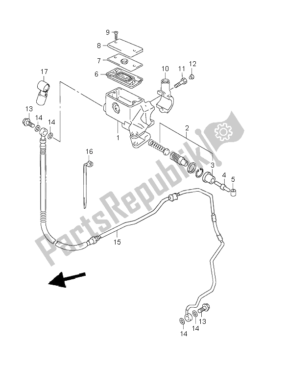 Tutte le parti per il Pompa Frizione del Suzuki VL 1500 Intruder LC 2002