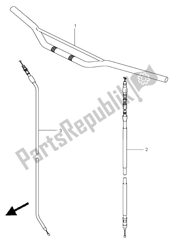 Tutte le parti per il Manubrio del Suzuki RM 125 2001