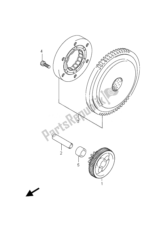 Toutes les pièces pour le Embrayage De Démarrage du Suzuki Burgman AN 400 AZA 2010