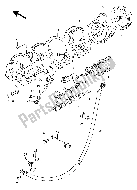 Toutes les pièces pour le Compteur De Vitesse Et Tachymètre du Suzuki VX 800U 1994