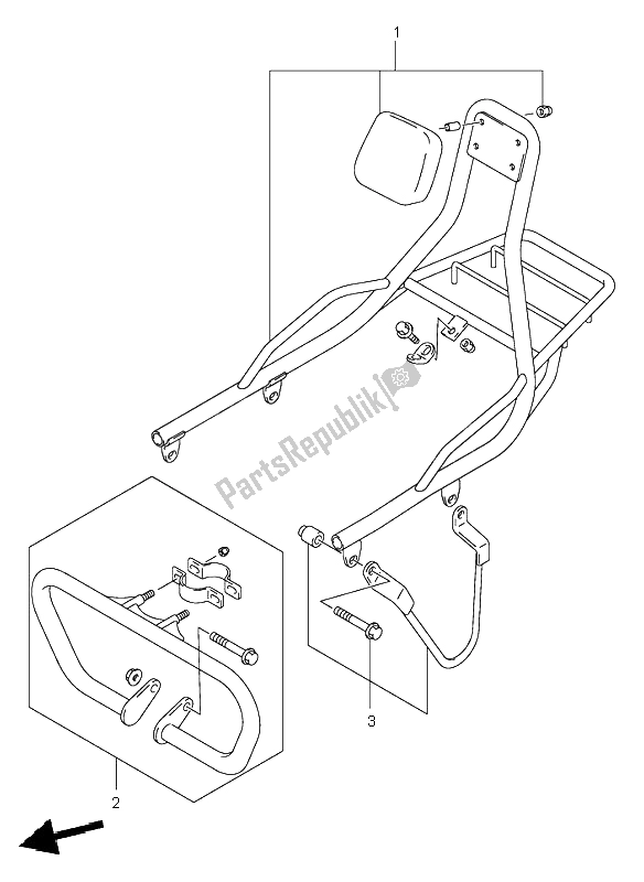 Todas las partes para Transportista (opcional) de Suzuki VL 125 Intruder 2004