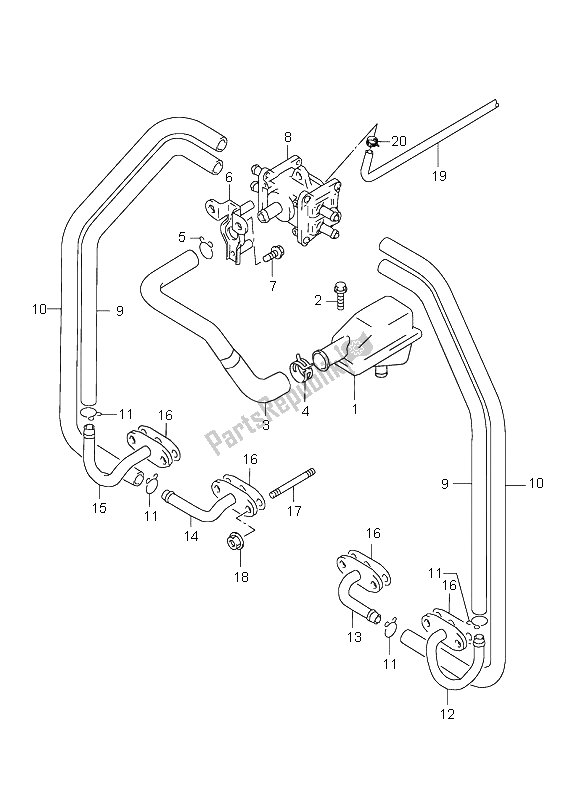 All parts for the 2nd Air (e18) of the Suzuki GSX 600F 2003