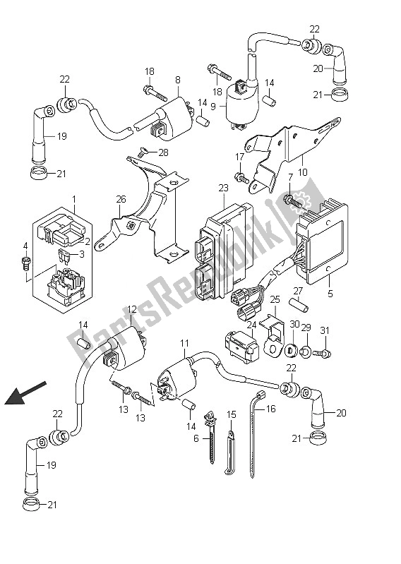 All parts for the Electrical (vl800c E24) of the Suzuki C 800 VL Intruder 2011
