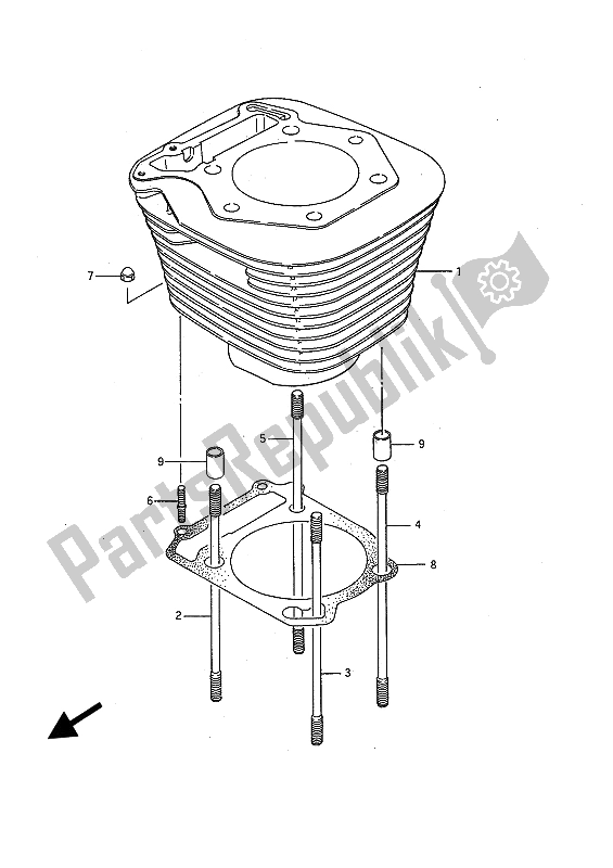 Todas as partes de Cilindro do Suzuki LS 650 FP Savage 1989