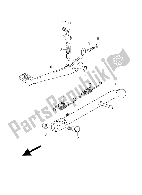 All parts for the Stand of the Suzuki RV 125 Vanvan 2008