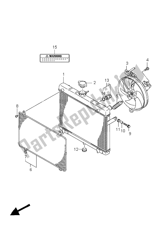 Toutes les pièces pour le Radiateur du Suzuki LT A 450X Kingquad 4X4 Limited 2008