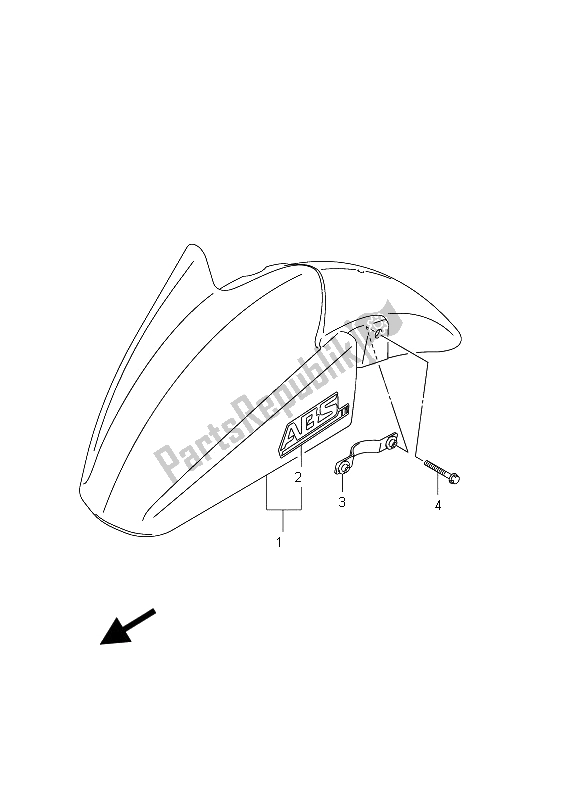 All parts for the Front Fender (gsx650fua E21) of the Suzuki GSX 650 FA 2012