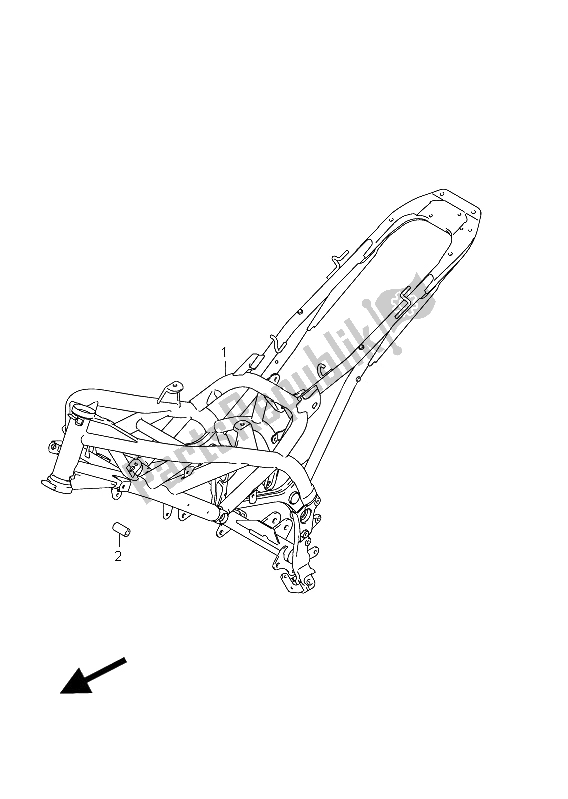 All parts for the Frame (sfv650u E21) of the Suzuki SFV 650A Gladius 2011