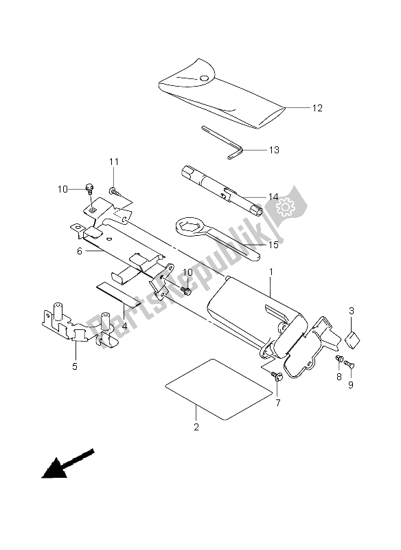 All parts for the Tool Holder of the Suzuki GSX 1300 BKA B King 2008