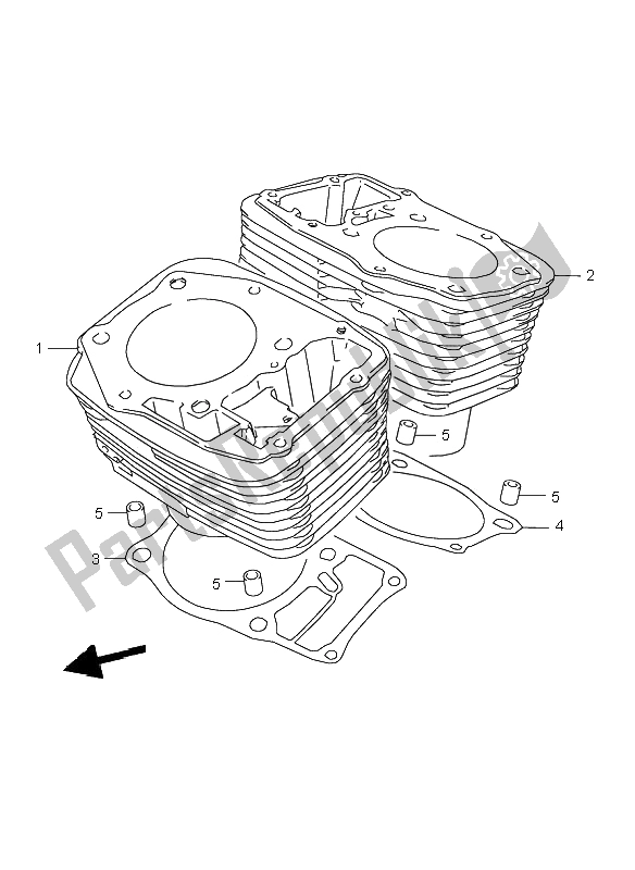 Todas las partes para Cilindro de Suzuki VL 1500 Intruder LC 2002