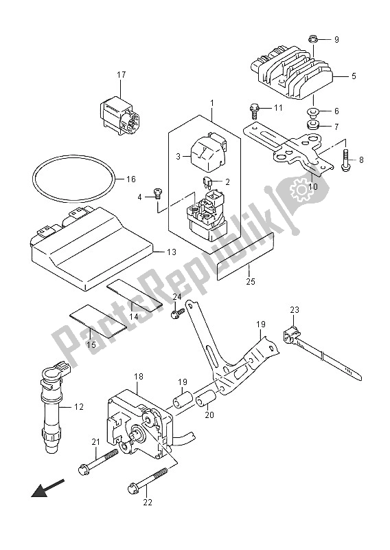 All parts for the Electrical (gsx-s1000a) of the Suzuki GSX S 1000A 2016