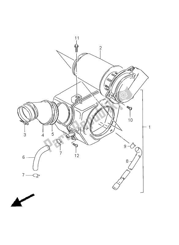 All parts for the Air Cleaner of the Suzuki GN 125E 2001