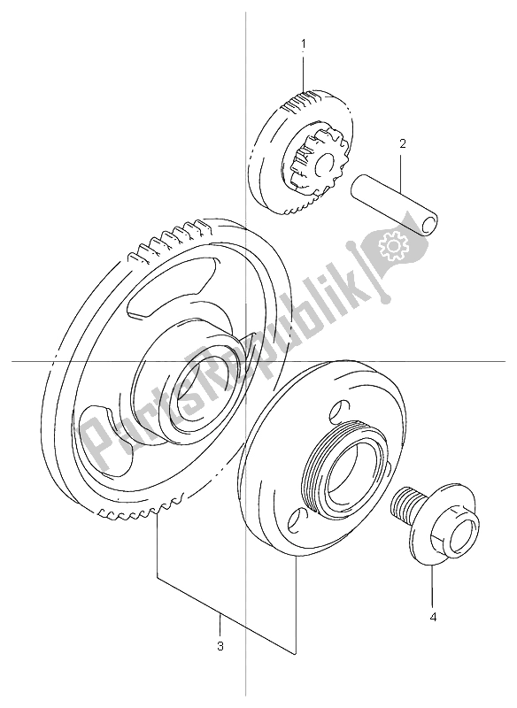 Tutte le parti per il Frizione Di Avviamento del Suzuki GSF 1200 NSZ Bandit 2004