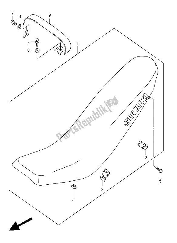 Wszystkie części do Siedzenie Suzuki DR Z 400S 2008