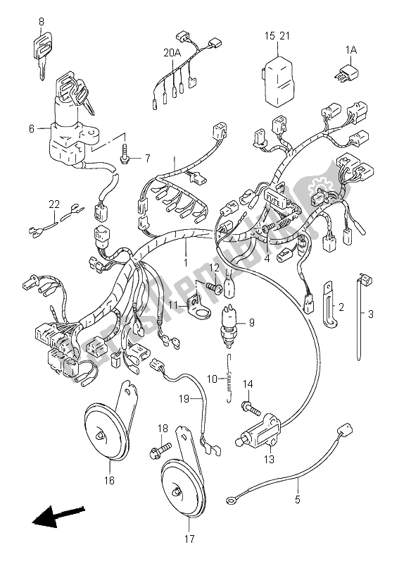 All parts for the Wiring Harness of the Suzuki RF 600R 1997