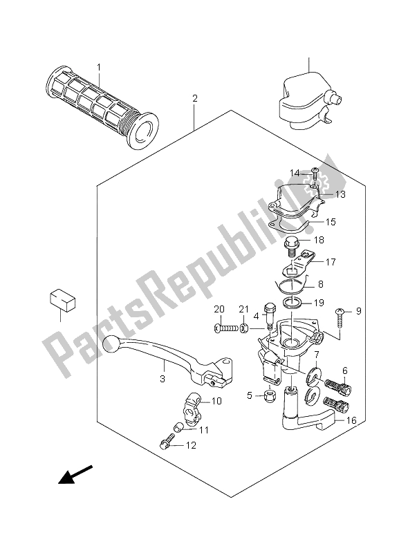 Todas las partes para Palanca De Freno Delantero de Suzuki LT Z 90 4T Quadsport 2008