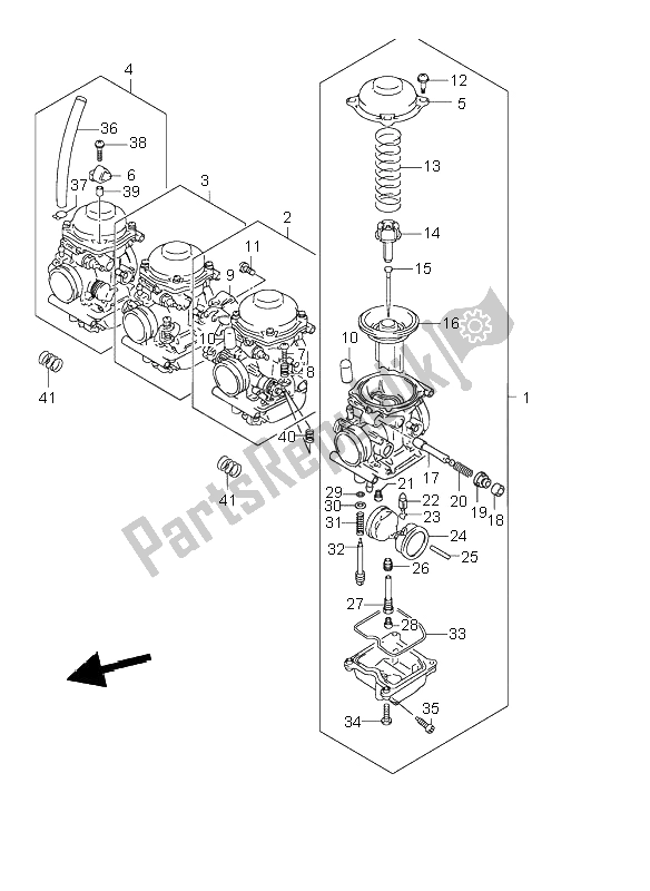 All parts for the Carburetor of the Suzuki GSF 600 NS Bandit 2000