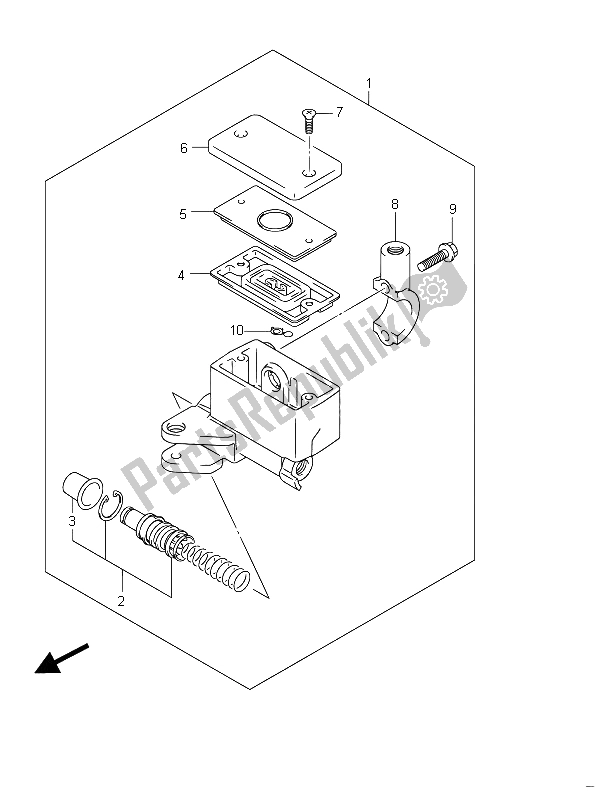 All parts for the Front Master Cylinder (gsf650s) of the Suzuki GSF 650 Sasa Bandit 2011