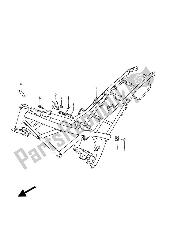 Tutte le parti per il Telaio del Suzuki GSF 400 Bandit 1991
