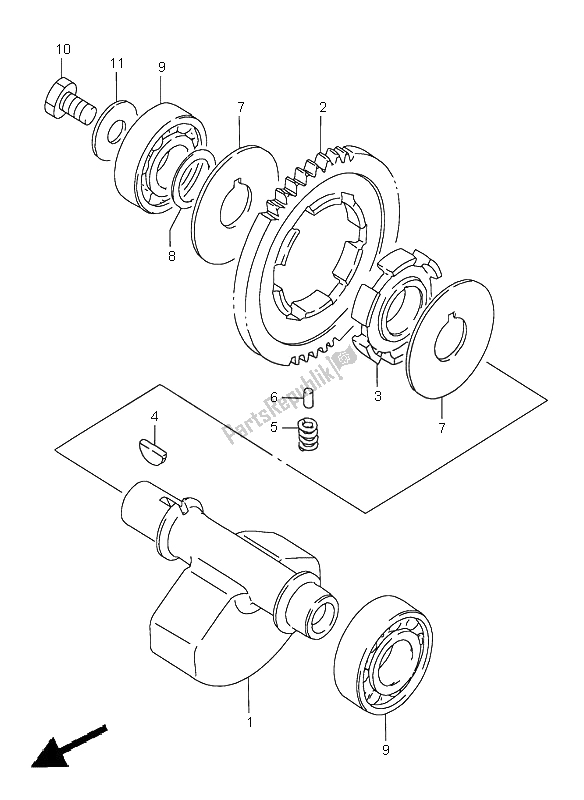 Alle onderdelen voor de Crank Balancer van de Suzuki LS 650 Savage 2001