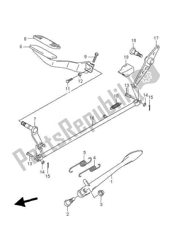 Tutte le parti per il Freno Posteriore del Suzuki C 800 VL Intruder 2010